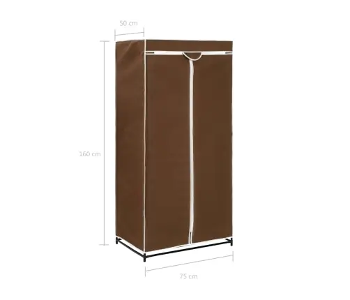 Drabužių Spintos, 2Vnt., Rudos, 75X50X160Cm