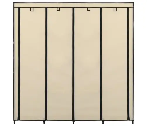 Skapis Ar 4 Nodalījumiem, Krēmkrāsa, 175X45X170 Cm Vidaxl