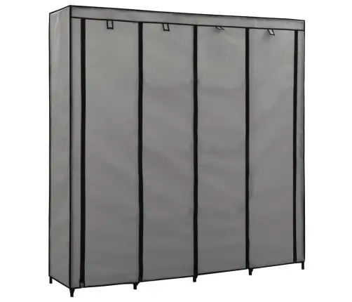 Skapis Ar 4 Nodalījumiem, Pelēks, 175X45X170 Cm Vidaxl