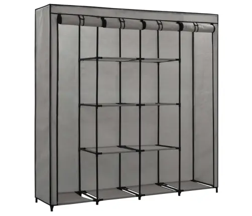 Skapis Ar 4 Nodalījumiem, Pelēks, 175X45X170 Cm Vidaxl