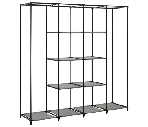 Skapis Ar 4 Nodalījumiem, Pelēks, 175X45X170 Cm Vidaxl