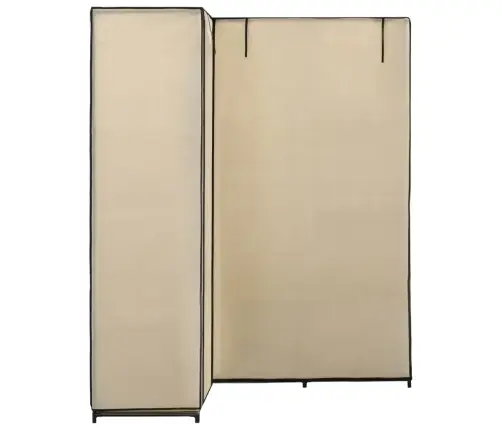 Kampinė Drabužių Spinta, Kreminė, 130X87X169Cm