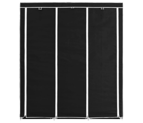 Drab. Spinta Su Skyr. Ir Stryp., Juoda, 150X45X175cm Audinys