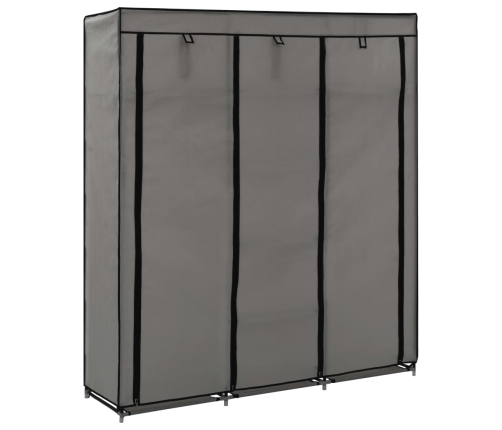 Drab. Spinta Su Skyr. Ir Stryp., Pilka, 150X45X175cm Audinys