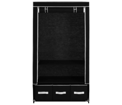 Skapis, 87X49X159 Cm, Melns Audums Vidaxl