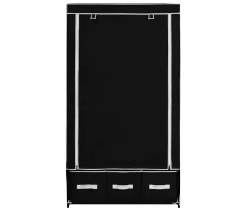 Skapis, 87X49X159 Cm, Melns Audums Vidaxl