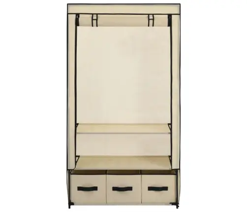 Skapis, 87X49X159 Cm, Krēmkrāsas Audums Vidaxl