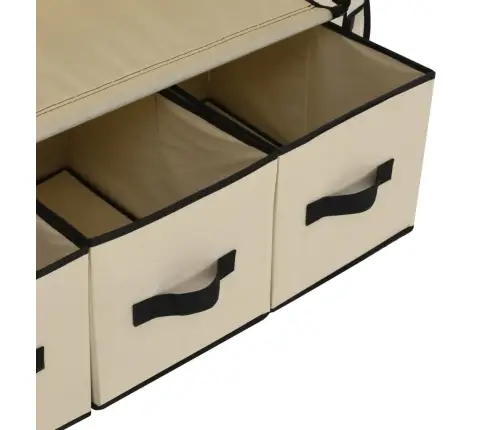 Skapis, 87X49X159 Cm, Krēmkrāsas Audums Vidaxl