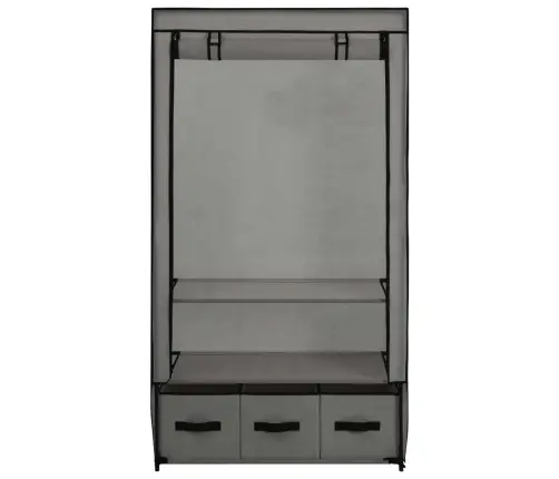 Skapis, 87X49X159 Cm, Pelēks Audums Vidaxl