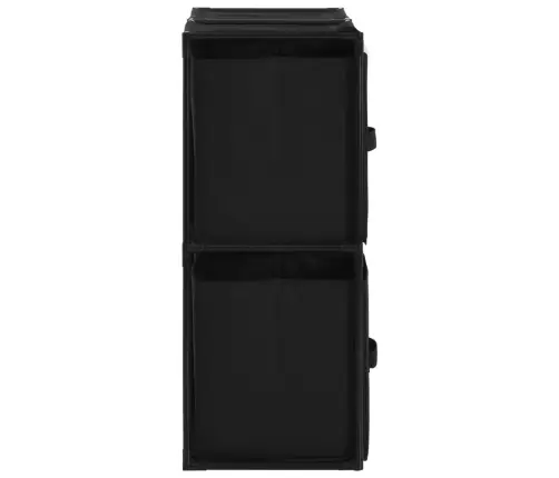 Plaukts Ar 4 Auduma Groziem, Melns, 63X30X71 Cm, Tērauds Vidaxl