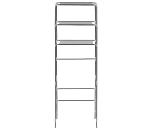 Plaukts Tualetes Podam, 3 Plaukti, Sudraba Krāsā, 53X28X169 Cm Vidaxl