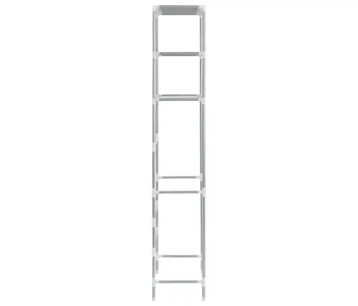 Plaukts Tualetes Podam, 3 Plaukti, Sudraba Krāsā, 53X28X169 Cm Vidaxl