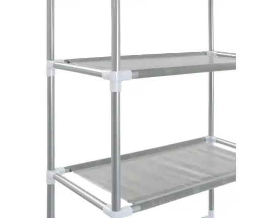 Plaukts Tualetes Podam, 3 Plaukti, Sudraba Krāsā, 53X28X169 Cm Vidaxl