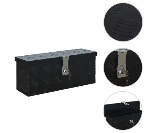 Aliuminio Dėžė, Juoda, 485X140X200 Mm