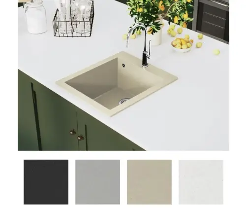 Virtuvinė Plautuvė, Smėlio Sp., Granitas, Vieno Dubens