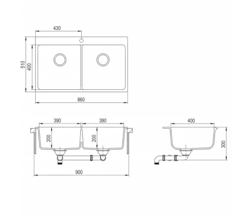 Virtuvinė Plautuvė, Smėlio Sp., Granitas, Du Dubenys