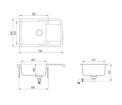 Virtuves Izlietne, Viena Bļoda, Bēša, Granīts Vidaxl