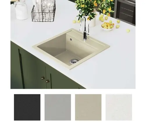 Ühepoolne Köögivalamu, Graniit, Beež