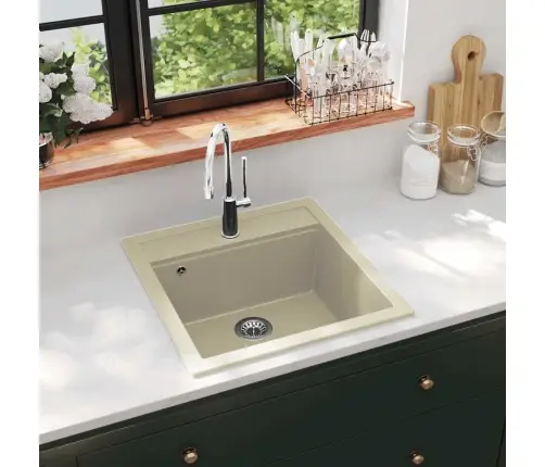 Ühepoolne Köögivalamu, Graniit, Beež