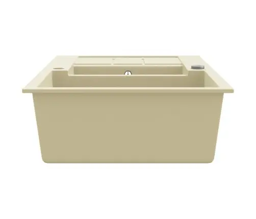 Virtuves Izlietne, Divas Bļodas, Bēšs Granīts Vidaxl