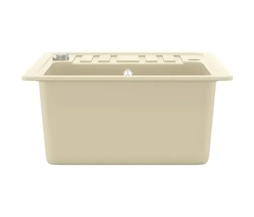 Virtuves Izlietne, Viena Bļoda, Bēšs Granīts Vidaxl