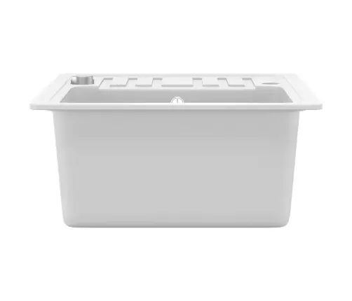 Virtuvinė Plautuvė, Balta, Granitas, Vieno Dubens