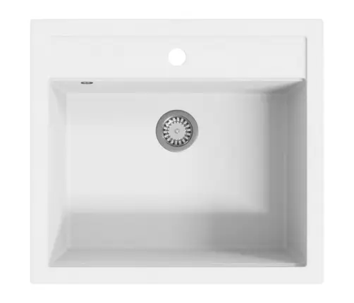 Virtuves Izlietne, Viena Bļoda, Balts Granīts Vidaxl