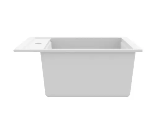 Virtuves Izlietne, Viena Bļoda, Balts Granīts Vidaxl