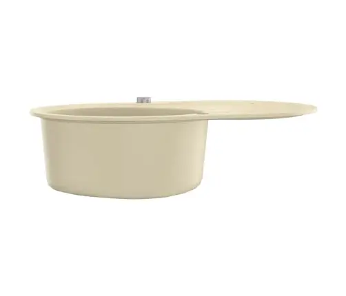 Ühepoolne Köögivalamu, Graniit, Ovaalne, Beež