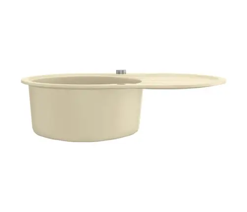 Ühepoolne Köögivalamu, Graniit, Ovaalne, Beež