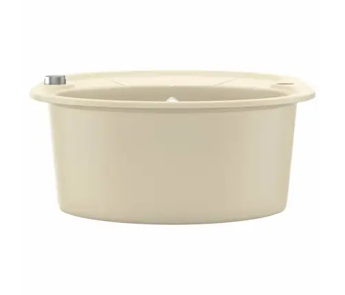 Ühepoolne Köögivalamu, Graniit, Ovaalne, Beež