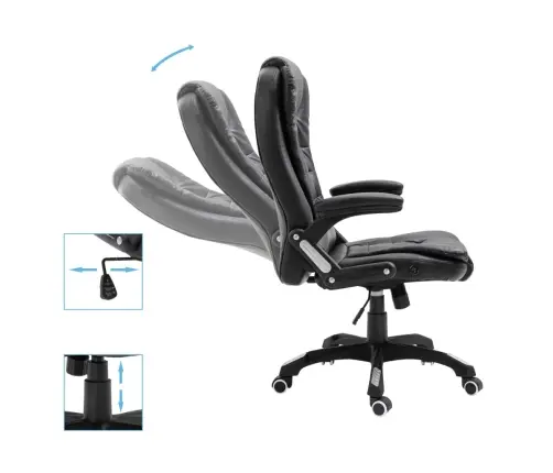 Biroja Krēsls, Melna Mākslīgā Āda Vidaxl