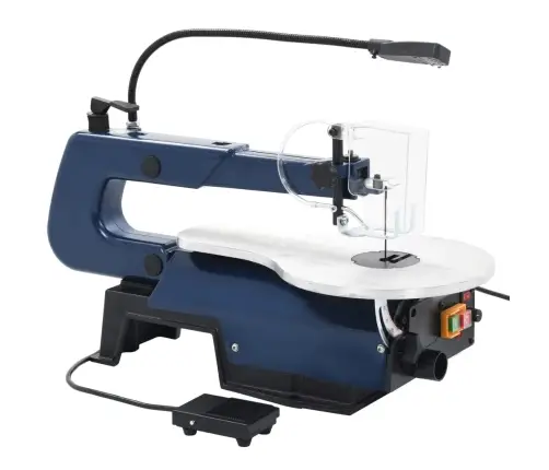 Elektriskais Finierzāģis Ar Kājas Pedāli Un Led Gaismu, 125 W  Vidaxl