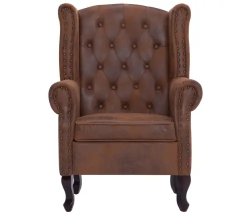 Atpūtas Krēsls Un Kāju Soliņš, Brūna Mākslīgā Zamšāda Vidaxl Atpūtas Krēsls Un Kāju Soliņš, Brūna Mākslīgā Zamšāda Vidaxl