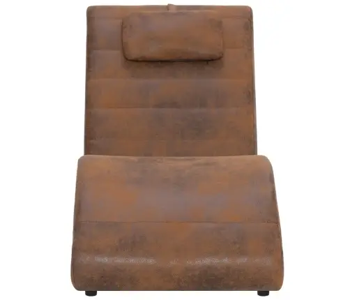 Zvilnis Ar Spilvenu, Brūna Mākslīgā Zamšāda Vidaxl