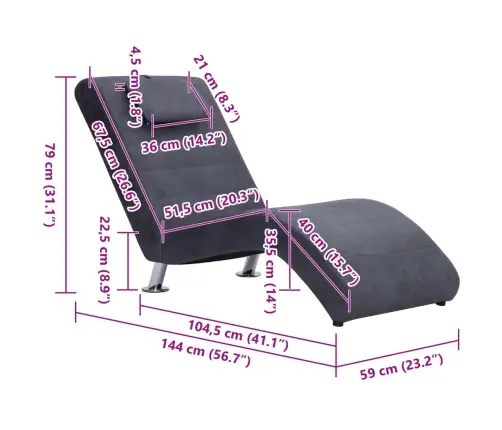 Zvilnis Ar Spilvenu, Pelēka Mākslīgā Zamšāda Vidaxl