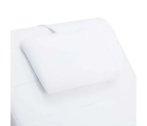 Masāžas Zvilnis Ar Spilvenu, Balta Mākslīgā Āda Vidaxl