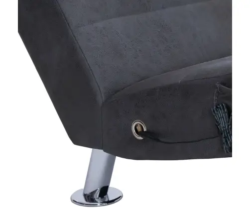 Masažinis Gultas Su Pagalve, Pilkas, Dirbtinė Versta Oda