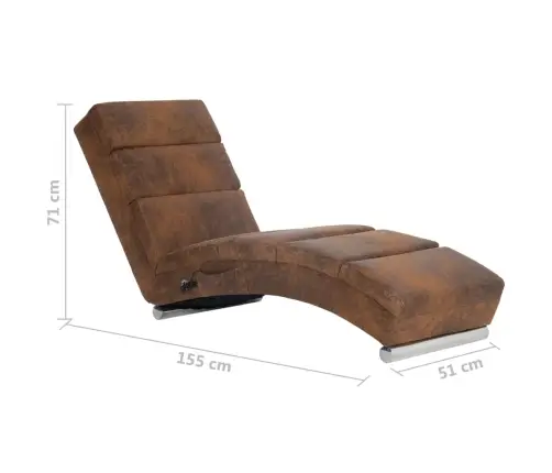 Massaažikanapee, Pruun, Kunstseemisnahk