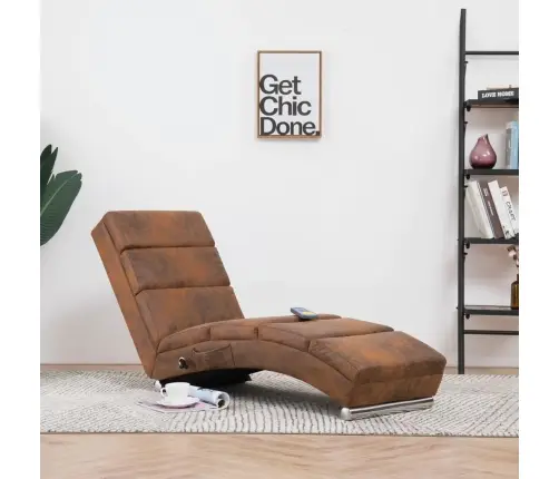 Massaažikanapee, Pruun, Kunstseemisnahk