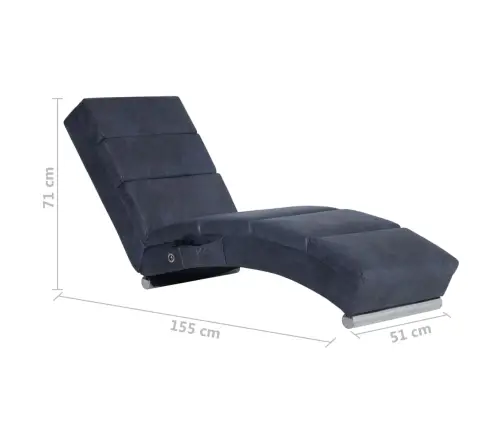 Masāžas Zvilnis, Pelēka Mākslīgā Zamšāda Vidaxl