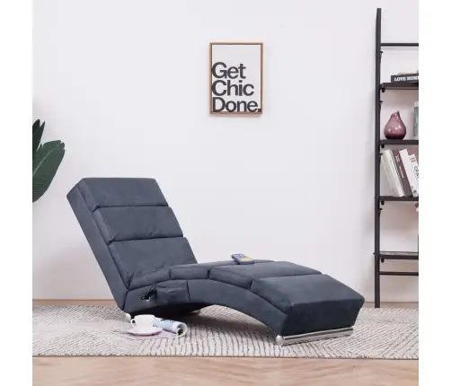 Masāžas Zvilnis, Pelēka Mākslīgā Zamšāda Vidaxl