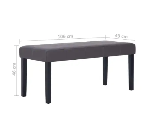 Suoliukas, Pilkas, 106cm Dirbtinė Oda