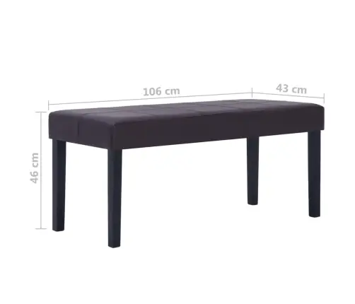 Sols, 106 Cm, Brūna Mākslīgā Āda Vidaxl