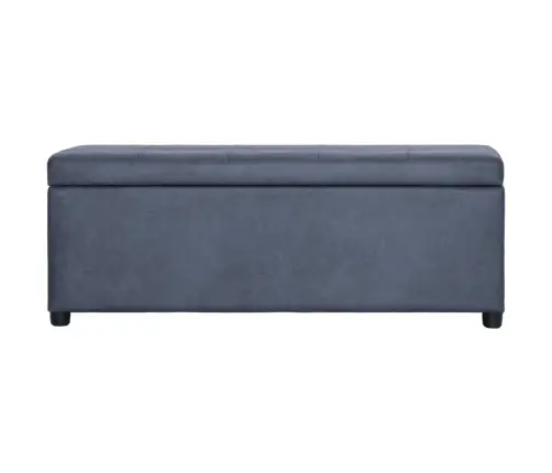 Sols Ar Kasti, 116 Cm, Pelēka Mākslīgā Zamšāda Vidaxl