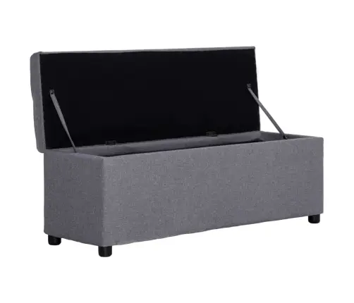 Sols Ar Kasti, 116 Cm, Gaiši Pelēks Poliesters Vidaxl