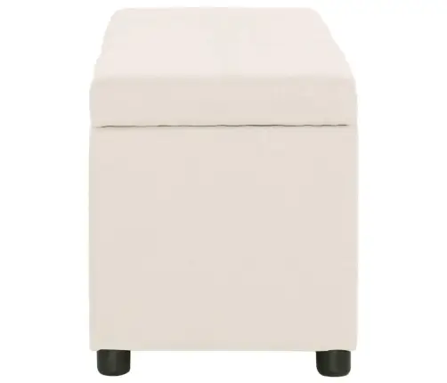 Sols Ar Kasti, 116 Cm, Krēmkrāsas Poliesters Vidaxl