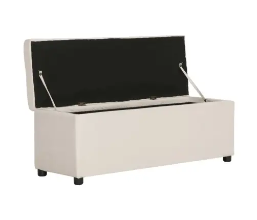 Sols Ar Kasti, 116 Cm, Krēmkrāsas Poliesters Vidaxl