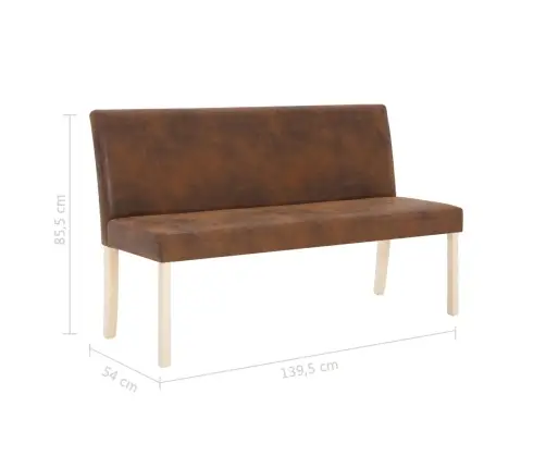 Suoliukas, Rudas, 139,5cm Dirbtinė Versta Oda