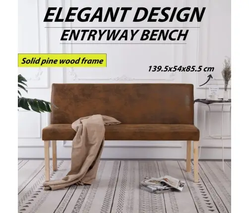 Suoliukas, Rudas, 139,5cm Dirbtinė Versta Oda